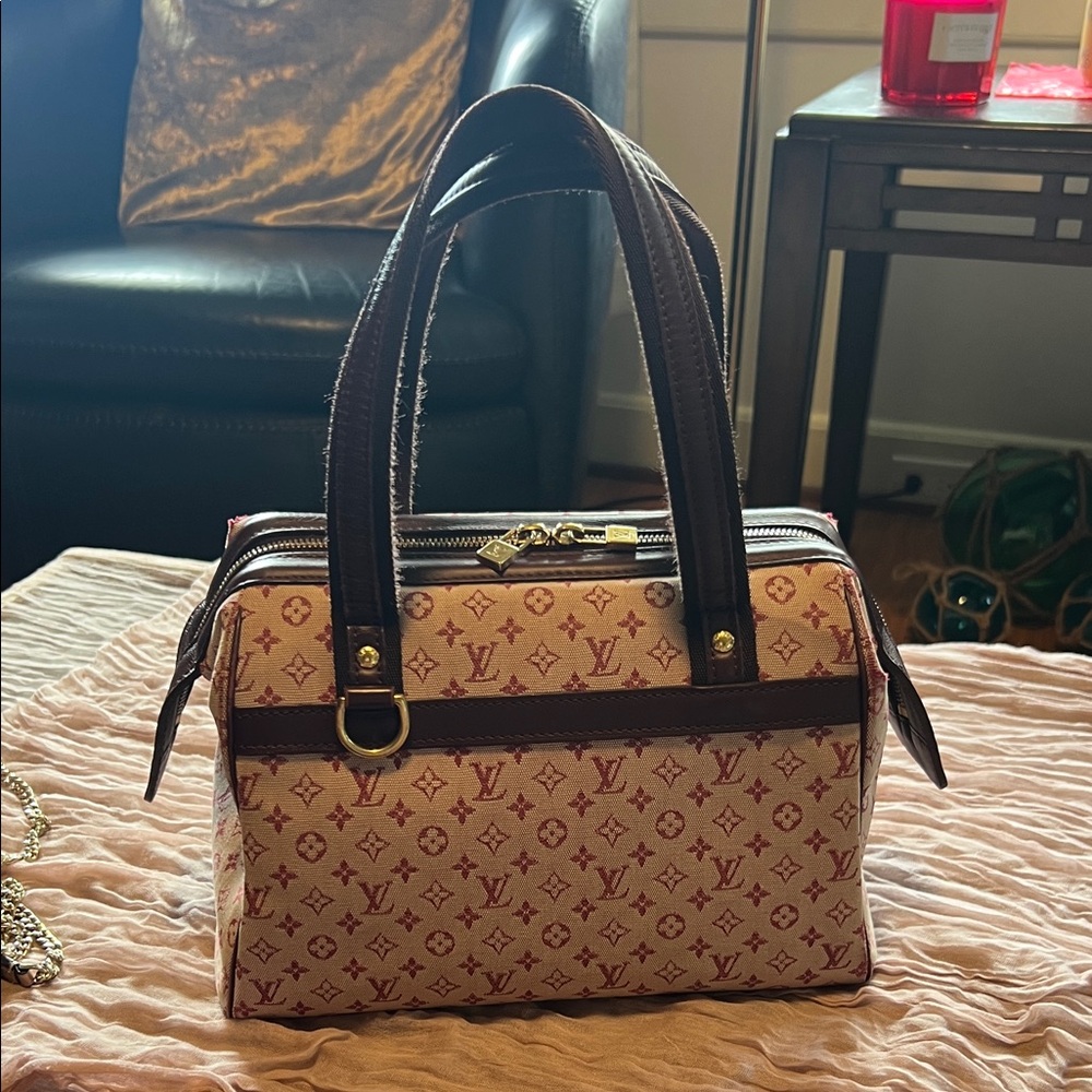 Authentic Louis Vuitton Josephine PM Handbag - cherry red